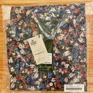 Rodd & Gunn Thomas Mason (Italy) NWT Blue Floral Button Down LS Shirt Mens S